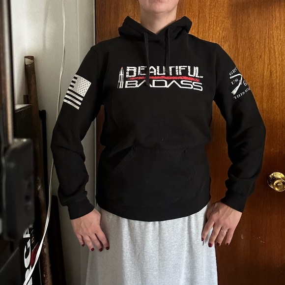 Grunt Style Black Graphic Hoodie - Picture 1 of 5